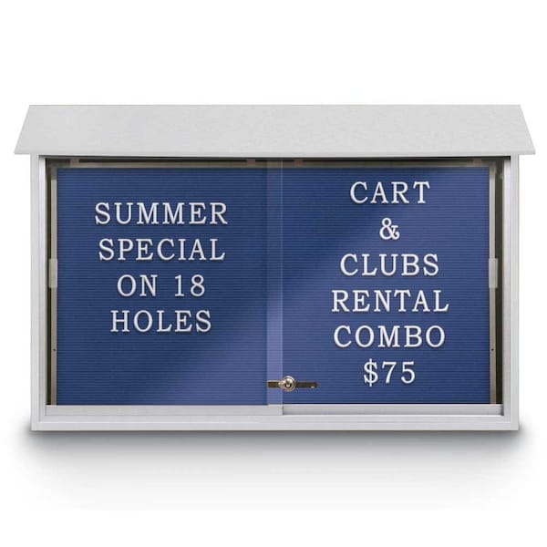 Outdoor Enclosed Combo Board, 72"x36", Bronze Frame/Black & Buff